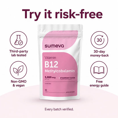 Sumeva Chewable B12 5000mcg with Active Methyl B12