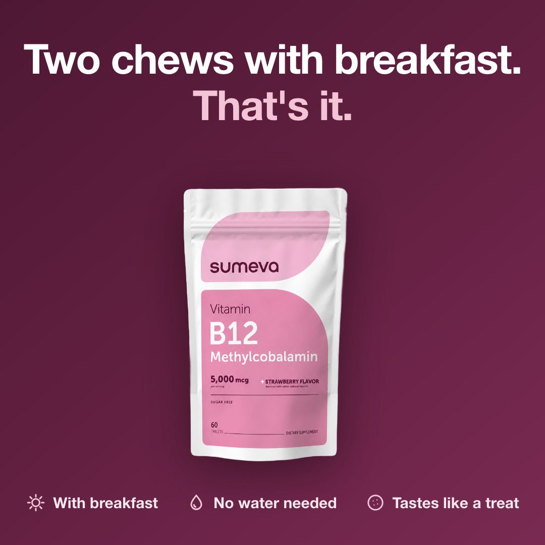 Sumeva Chewable B12 5000mcg with Active Methyl B12