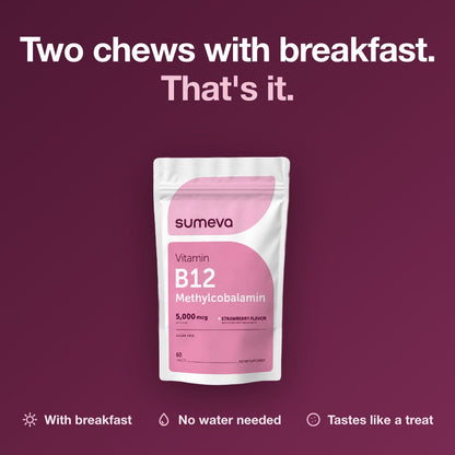 Sumeva Chewable B12 5000mcg with Active Methyl B12